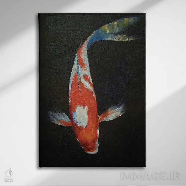 تابلو دکوراتیو کیکوسویی کوی اثر مایکل کریس - نمای روبهرو روی دیوار