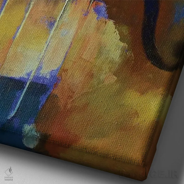 تابلو دکوراتیو نقاشی ویولن اثر مایکل کریس - نمای نزدیک بافت بوم