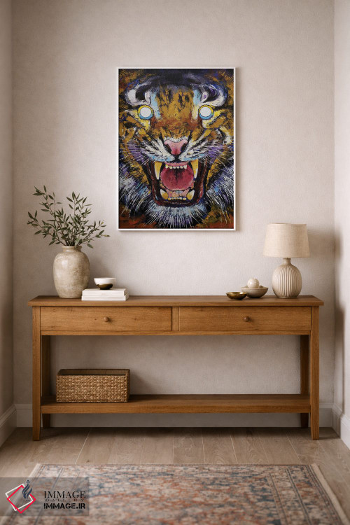 تابلو دکوراتیو سال ببر اثر مایکل کریس - D1W