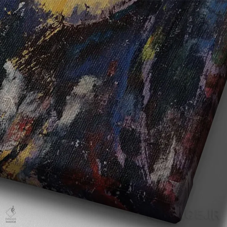 تابلو دکوراتیو جان فروسینته اثر مایکل کریس - نمای نزدیک بافت بوم