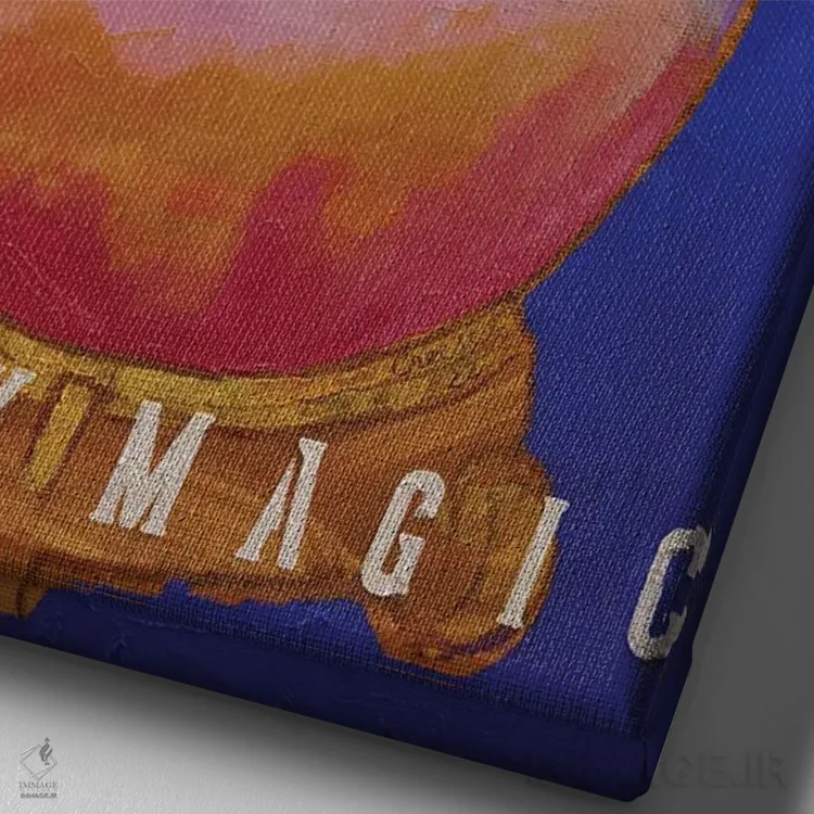 تابلو دکوراتیو جادوی سیاه اثر مایکل کریس - نمای نزدیک بافت بوم