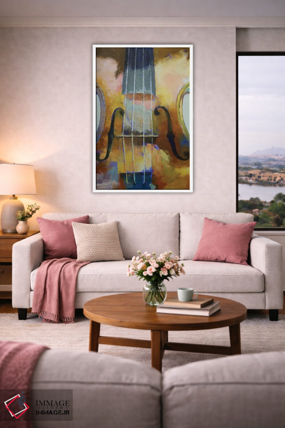 تابلو دکوراتیو نقاشی ویولن اثر مایکل کریس - D4W