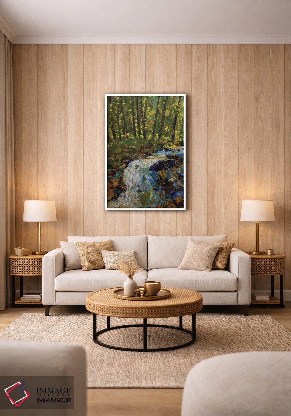 تابلو دکوراتیو جویبار کوهستانی اسموکی اثر مایکل کریس - D1W