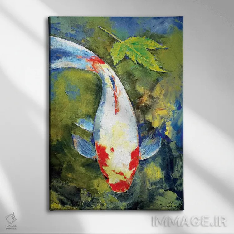 تابلو دکوراتیو باغ ژاپنی اثر مایکل کریس - نمای روبهرو روی دیوار