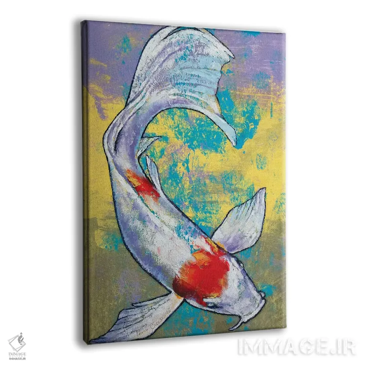 تابلو دکوراتیو ماهی کوی اثر مایکل کریس - نمای پرسپکتیو محصول