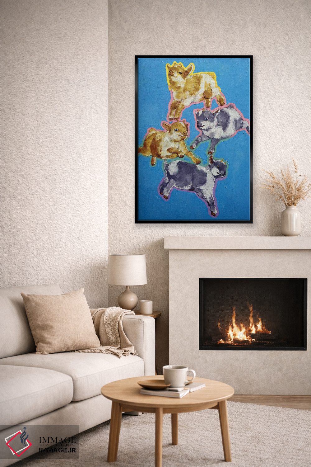 تابلو دکوراتیو بزغاله ها اثر مایکل کریس - D6B