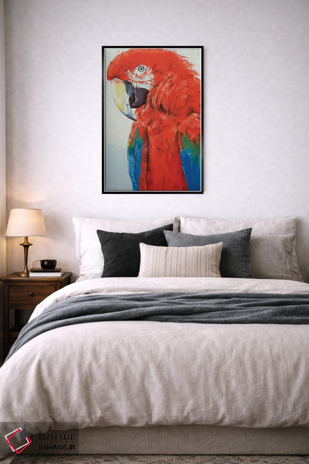 تابلو دکوراتیو طوطی قرمز اثر مایکل کریس - D6B