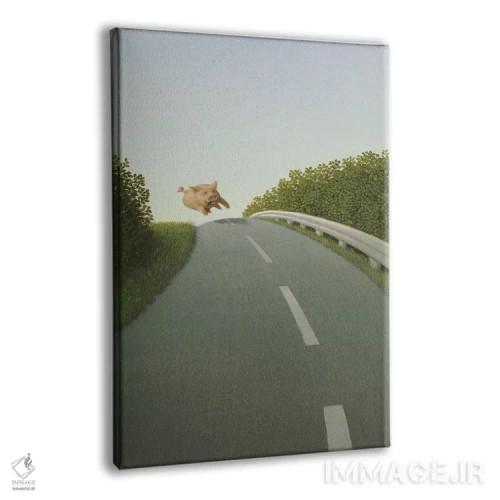 تابلو دکوراتیو خوک بزرگراه اثر مایکل سووا - نمای پرسپکتیو محصول