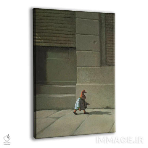 تابلو دکوراتیو خرگوش خیابانی اثر مایکل سووا - نمای پرسپکتیو محصول