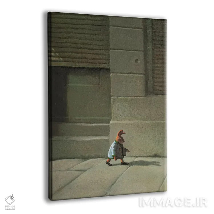 تابلو دکوراتیو خرگوش خیابانی اثر مایکل سووا - نمای پرسپکتیو محصول