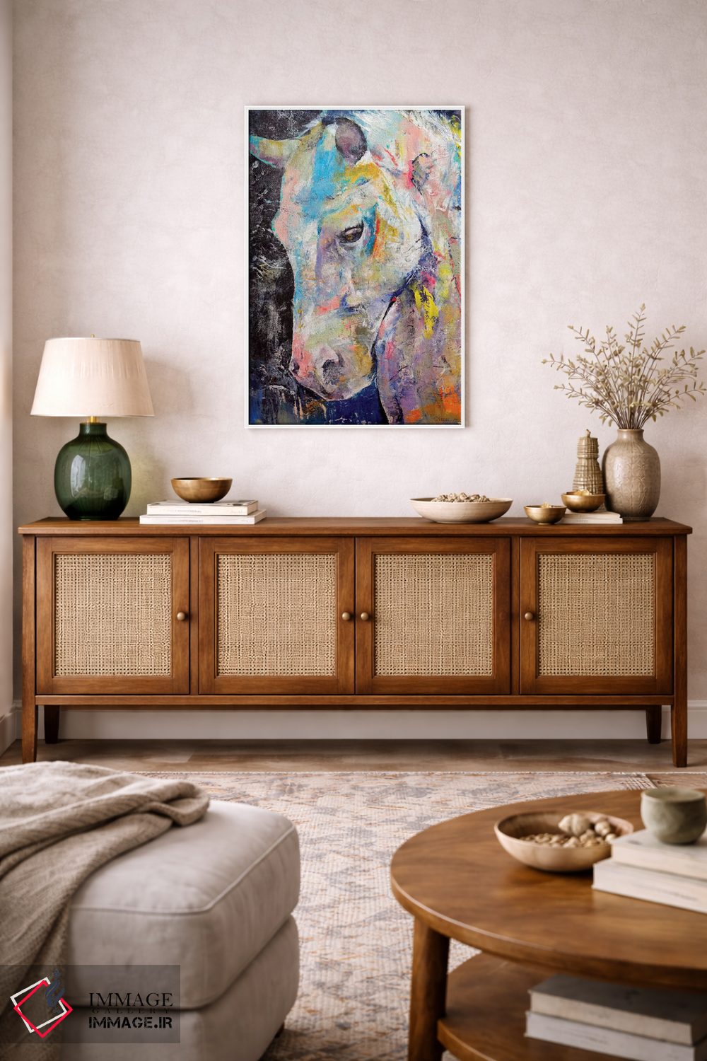 تابلو دکوراتیو اسب با قلب پنهان اثر مایکل کریس - D1W