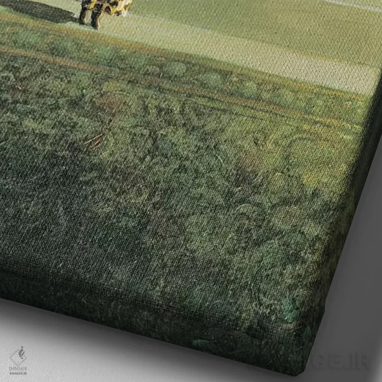 تابلو دکوراتیو خرگوش ببر اثر مایکل سووا - نمای نزدیک بافت بوم