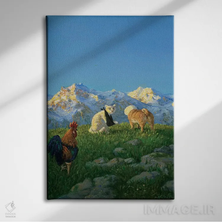 تابلو دکوراتیو بی عنوان اثر مایکل سووا - نمای روبهرو روی دیوار