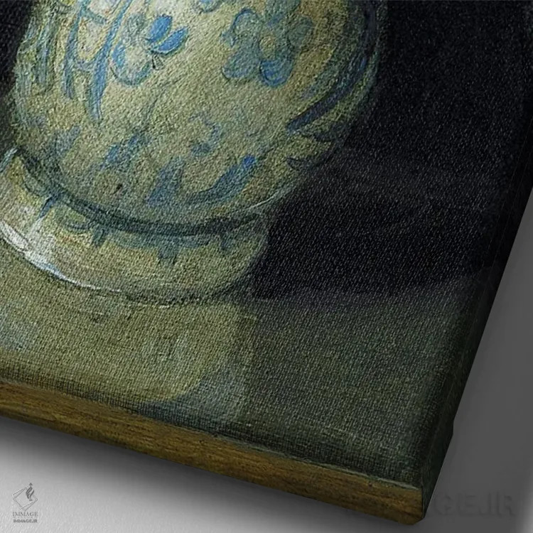 تابلو دکوراتیو گل های فلامینگو اثر مایکل سووا - نمای نزدیک بافت بوم