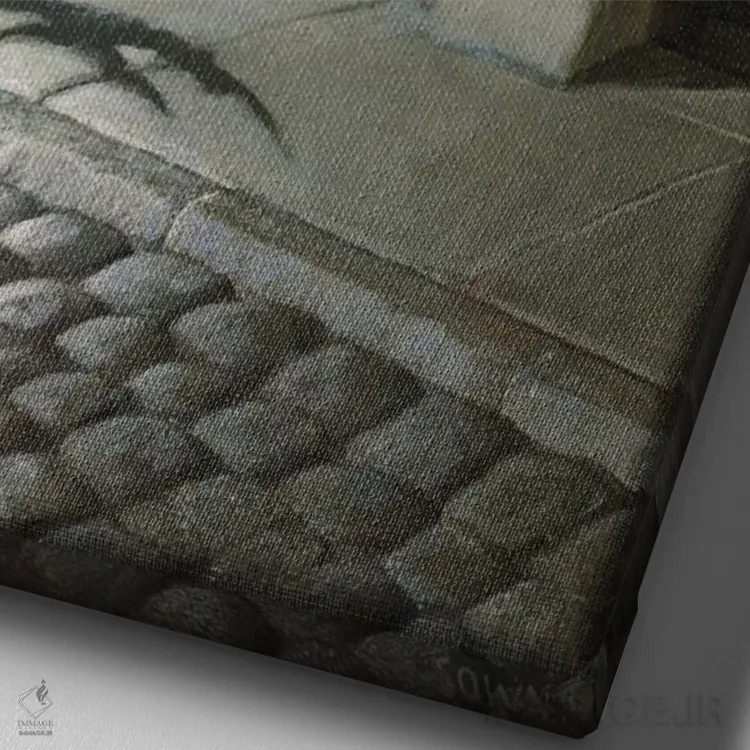 تابلو دکوراتیو توجه - آنفولانزای پرندگان اثر مایکل سووا - نمای نزدیک بافت بوم