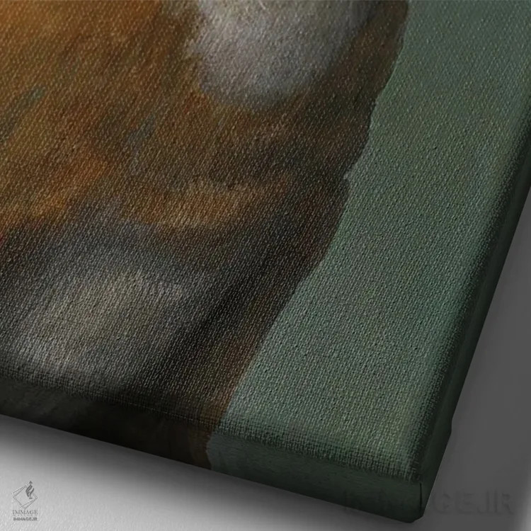 تابلو دکوراتیو سگ بیمار آملی اثر مایکل سووا - نمای نزدیک بافت بوم