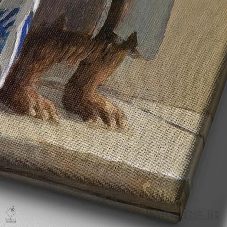 تابلو دکوراتیو درود از پایتخت اثر مایکل سووا - نمای نزدیک بافت بوم