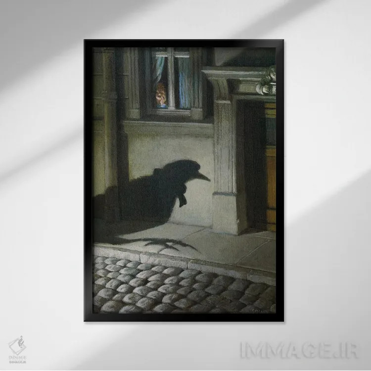 تابلو دکوراتیو توجه - آنفولانزای پرندگان اثر مایکل سووا - نمای قابدار مشکی