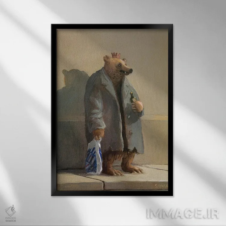 تابلو دکوراتیو درود از پایتخت اثر مایکل سووا - نمای قابدار مشکی