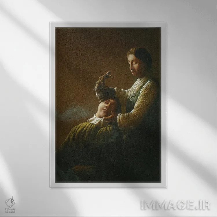 تابلو دکوراتیو آرامش سریع پس از والترود بیرنباخ-وومه اثر مایکل سووا - نمای قابدار سفید