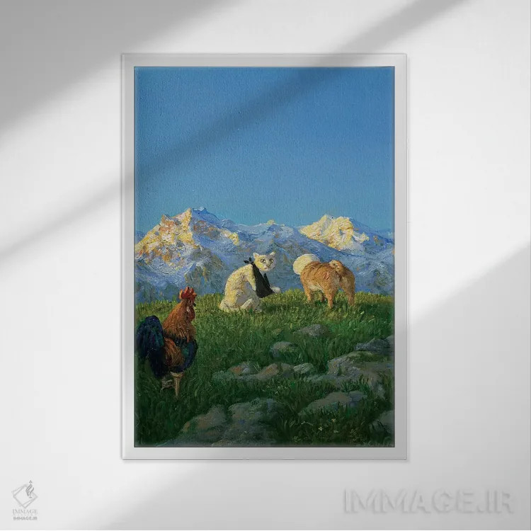 تابلو دکوراتیو بی عنوان اثر مایکل سووا - نمای قابدار سفید