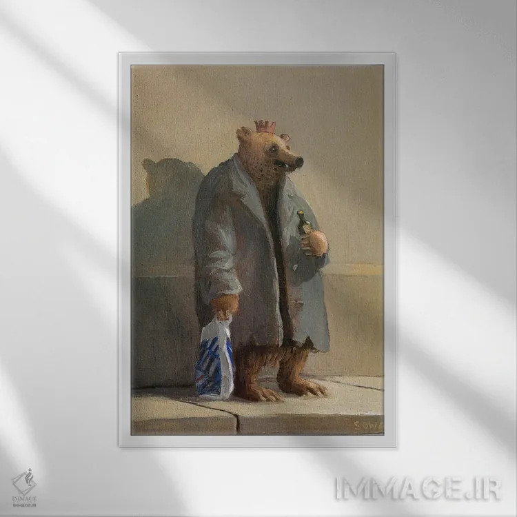 تابلو دکوراتیو درود از پایتخت اثر مایکل سووا - نمای قابدار سفید