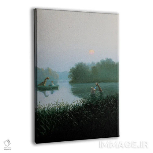 تابلو دکوراتیو کپی زرافه اثر مایکل سووا - نمای پرسپکتیو محصول