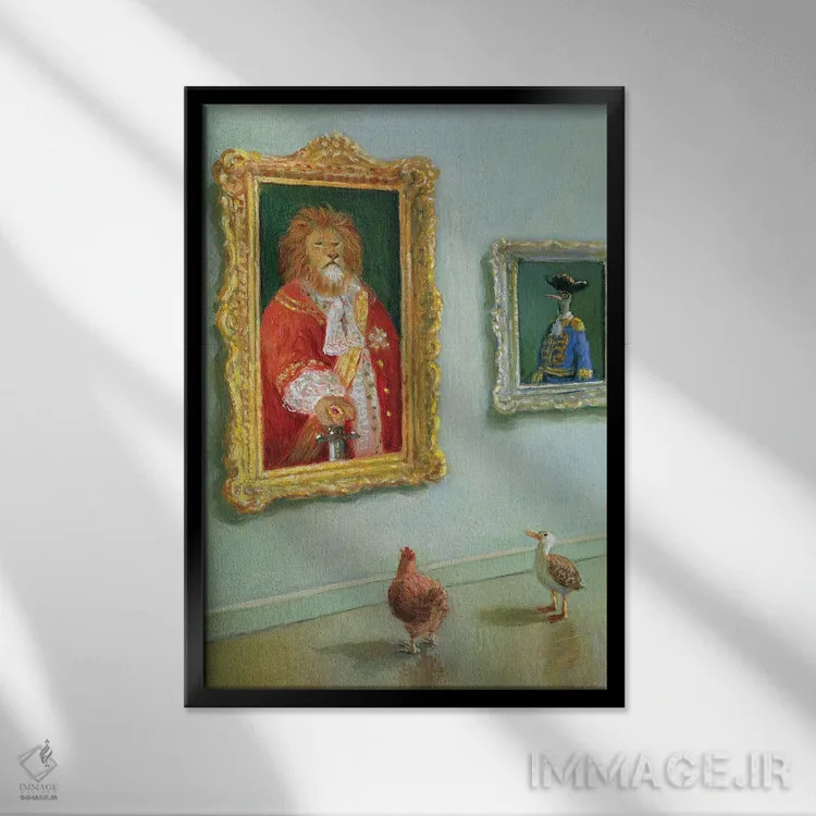 تابلو دکوراتیو موزه اثر مایکل سووا - نمای قابدار مشکی