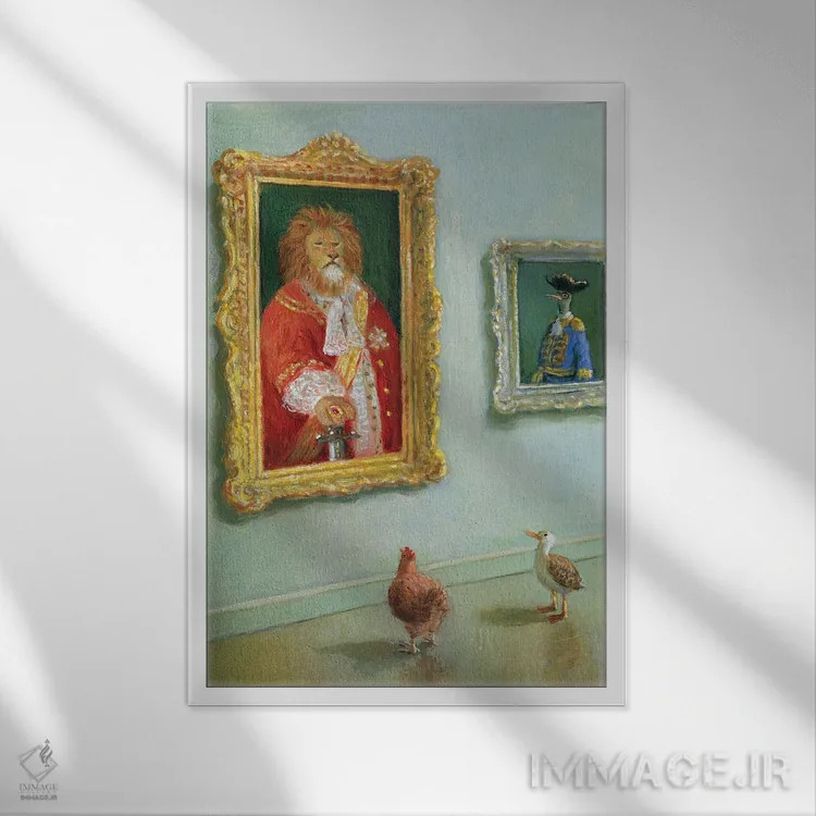 تابلو دکوراتیو موزه اثر مایکل سووا - نمای قابدار سفید