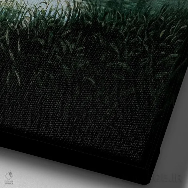 تابلو دکوراتیو کپی زرافه اثر مایکل سووا - نمای نزدیک بافت بوم