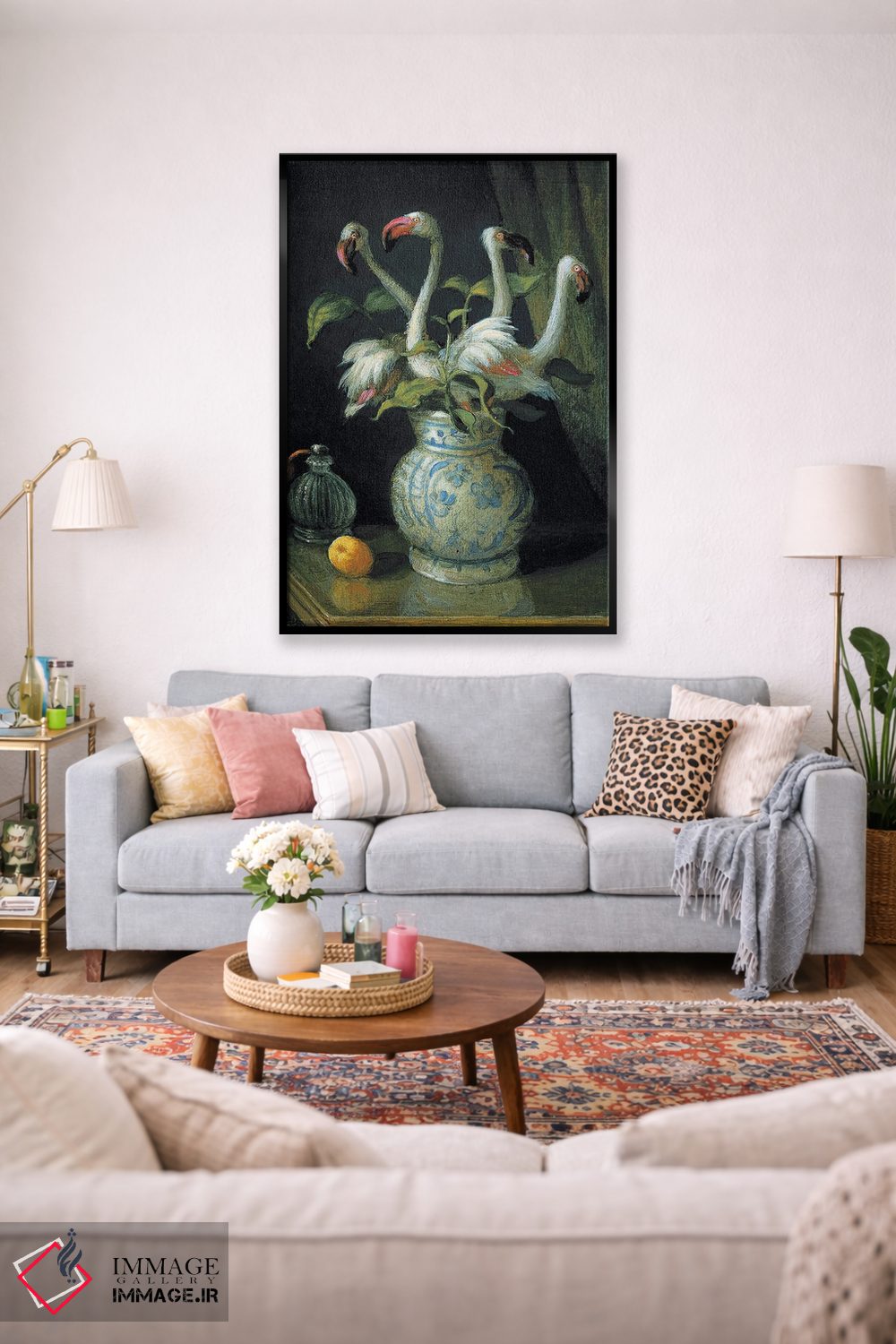 تابلو دکوراتیو گل های فلامینگو اثر مایکل سووا - D1B