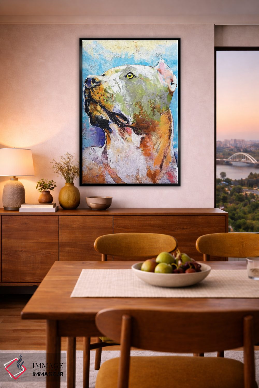 تابلو دکوراتیو پیت بول اثر مایکل کریس - D5B