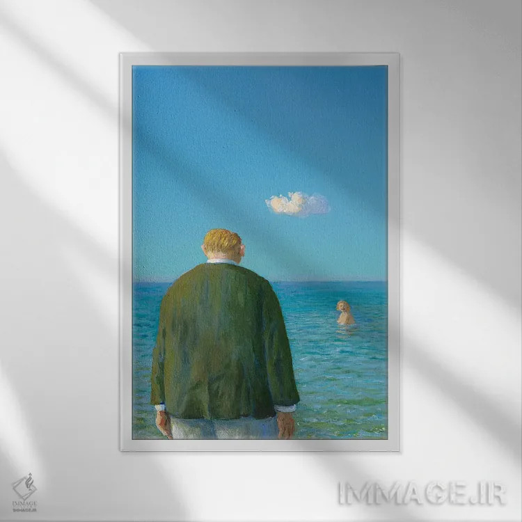 تابلو دکوراتیو صبح روز بعد اثر مایکل سووا - نمای قابدار سفید