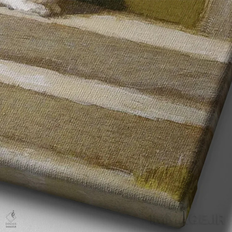 تابلو دکوراتیو گربه زخمی اثر مایکل سووا - نمای نزدیک بافت بوم