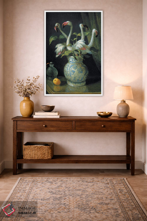 تابلو دکوراتیو گل های فلامینگو اثر مایکل سووا - D3W