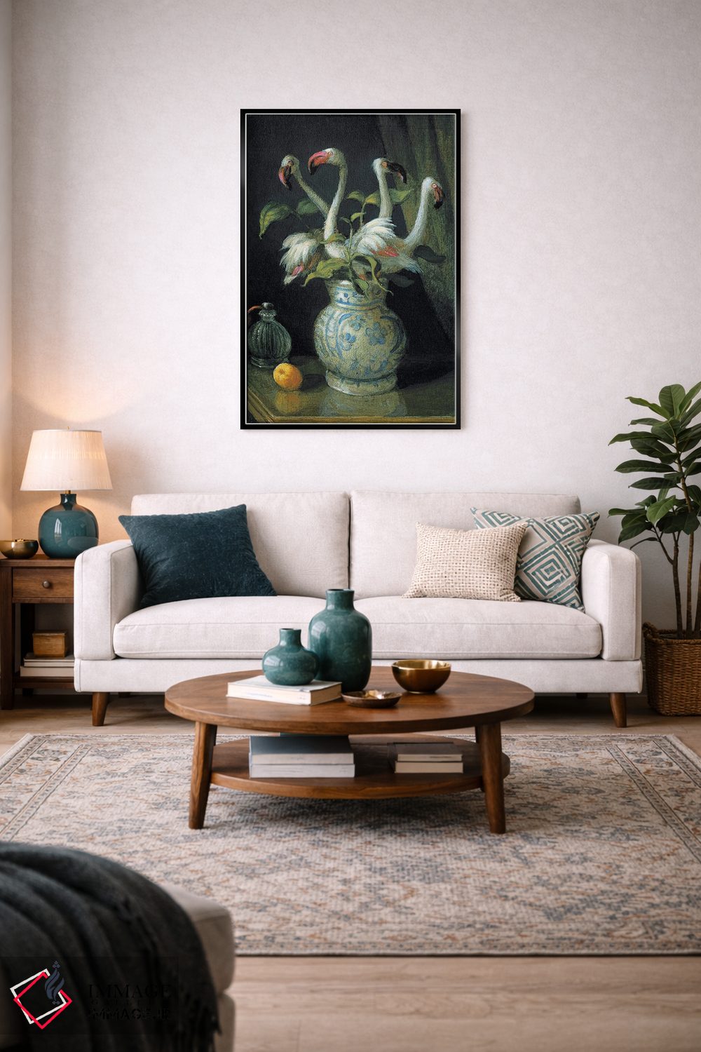 تابلو دکوراتیو گل های فلامینگو اثر مایکل سووا - D5B