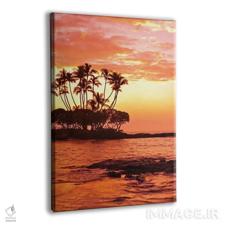 تابلو دکوراتیو غروب گرمسیری، جزیره بزرگ، هاوایی، آمریکا اثر مایکل دفریتاس - نمای پرسپکتیو محصول