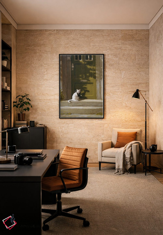 تابلو دکوراتیو گربه زخمی اثر مایکل سووا - D6B