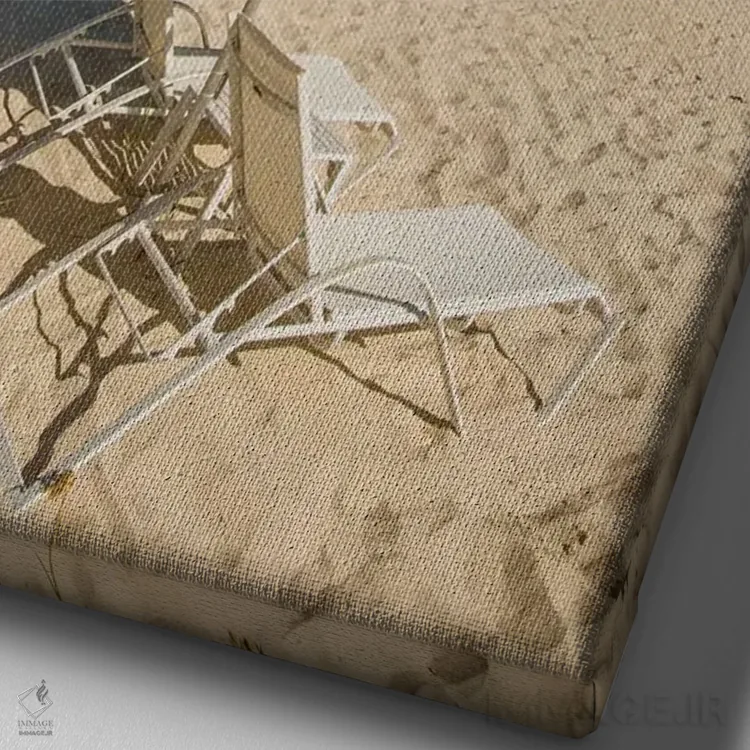 تابلو دکوراتیو چترهای ساحلی در ساحل گریس بی II، پروویدنسیالس، جزایر ترک… اثر مایکل دفریتاس - نمای نزدیک بافت بوم