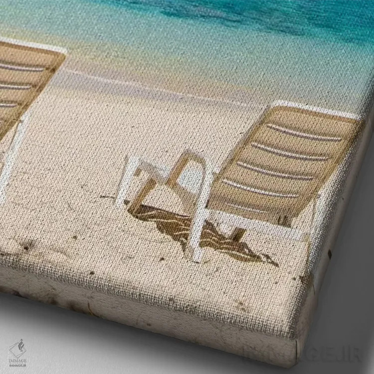 تابلو دکوراتیو ساحل فرماندار، جزیره گرند ترک، جزایر ترک و کایکوس، کارائی… اثر مایکل دفریتاس - نمای نزدیک بافت بوم