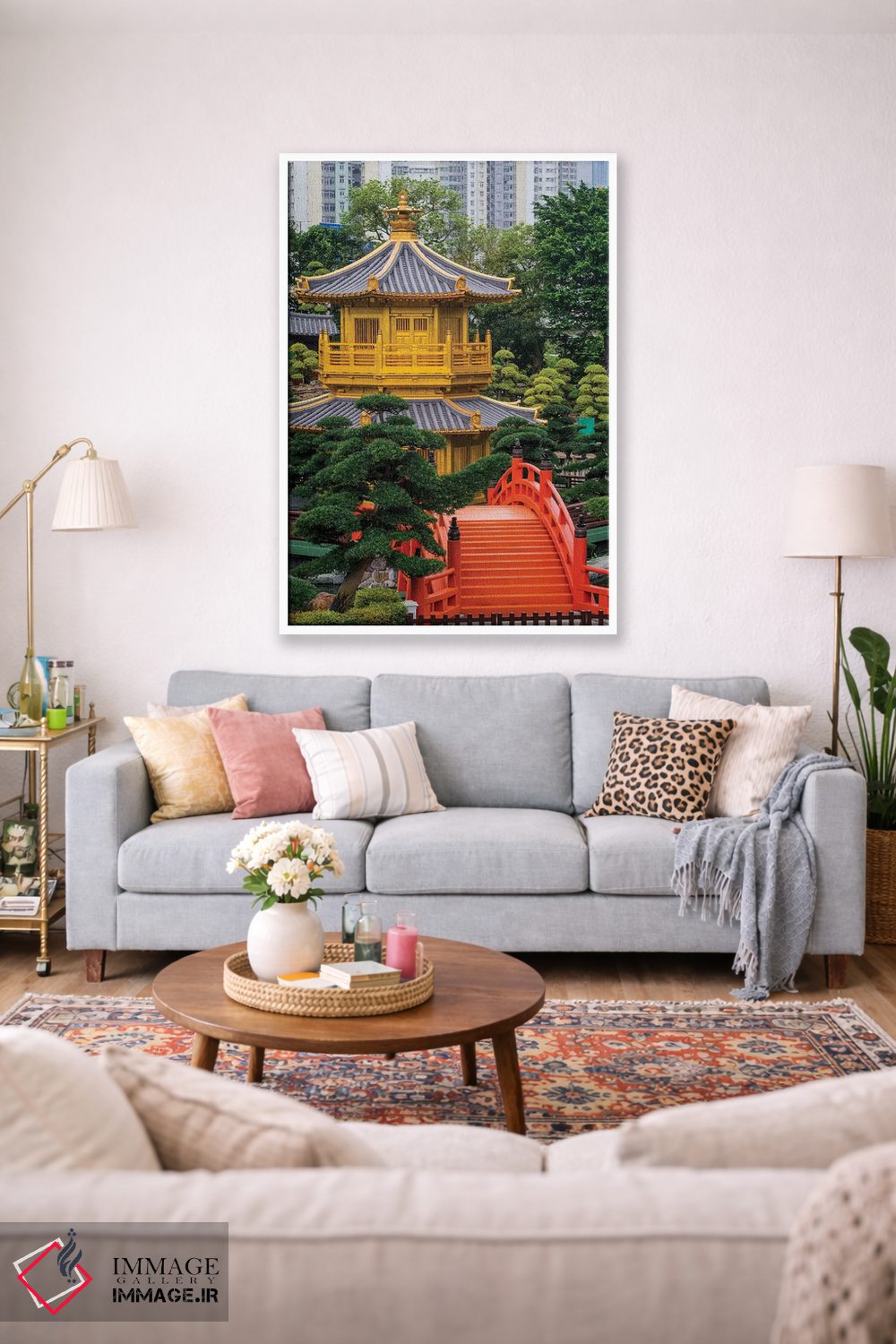 تابلو دکوراتیو پاویون طلایی کمال مطلق، باغ نان لیان، دایموند هیل، کولون… اثر مایکل دفریتاس - D1W