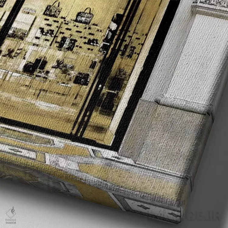 تابلو دکوراتیو ورودی طراح IV اثر مدلین بلیک - نمای نزدیک بافت بوم