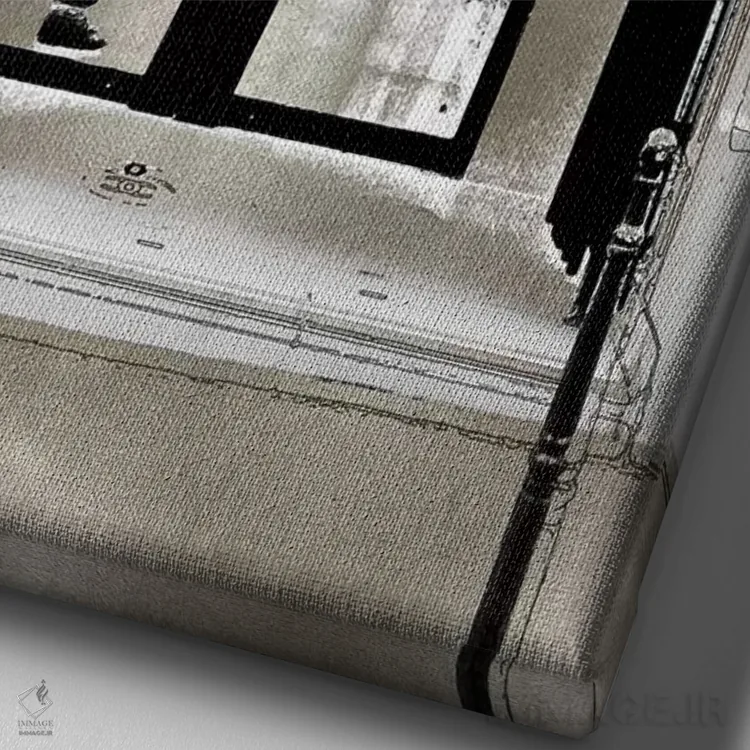 تابلو دکوراتیو ورودی طراح II اثر مدلین بلیک - نمای نزدیک بافت بوم