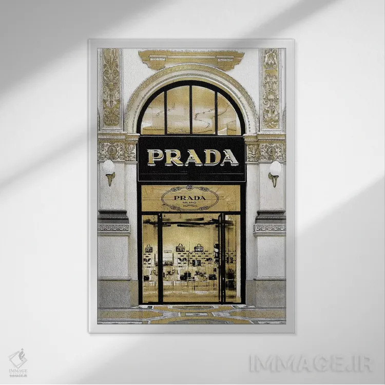 تابلو دکوراتیو ورودی طراح IV اثر مدلین بلیک - نمای قابدار سفید