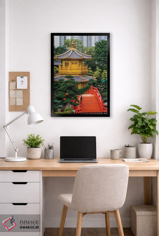 تابلو دکوراتیو پاویون طلایی کمال مطلق، باغ نان لیان، دایموند هیل، کولون… اثر مایکل دفریتاس - D5B