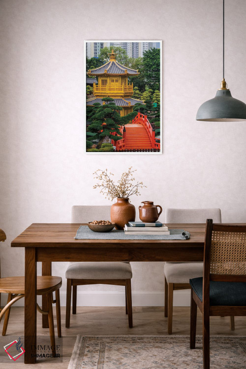 تابلو دکوراتیو پاویون طلایی کمال مطلق، باغ نان لیان، دایموند هیل، کولون… اثر مایکل دفریتاس - D6W