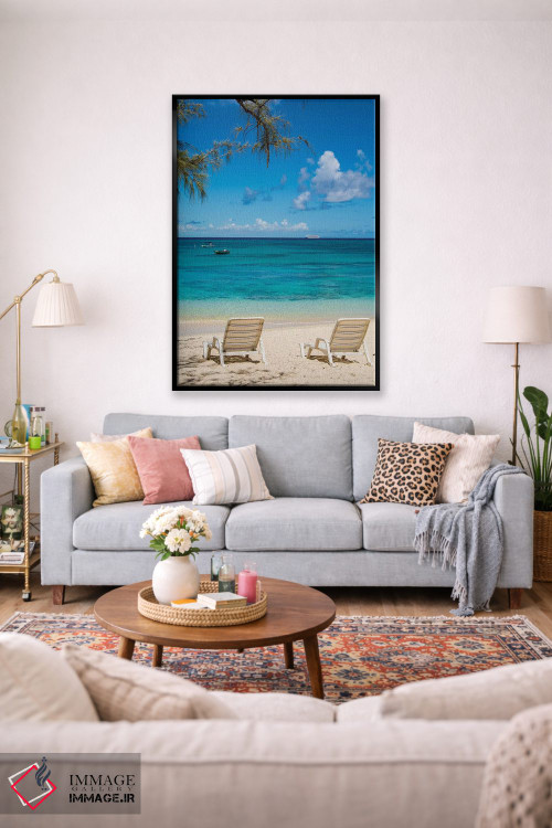 تابلو دکوراتیو ساحل فرماندار، جزیره گرند ترک، جزایر ترک و کایکوس، کارائی… اثر مایکل دفریتاس - D1B