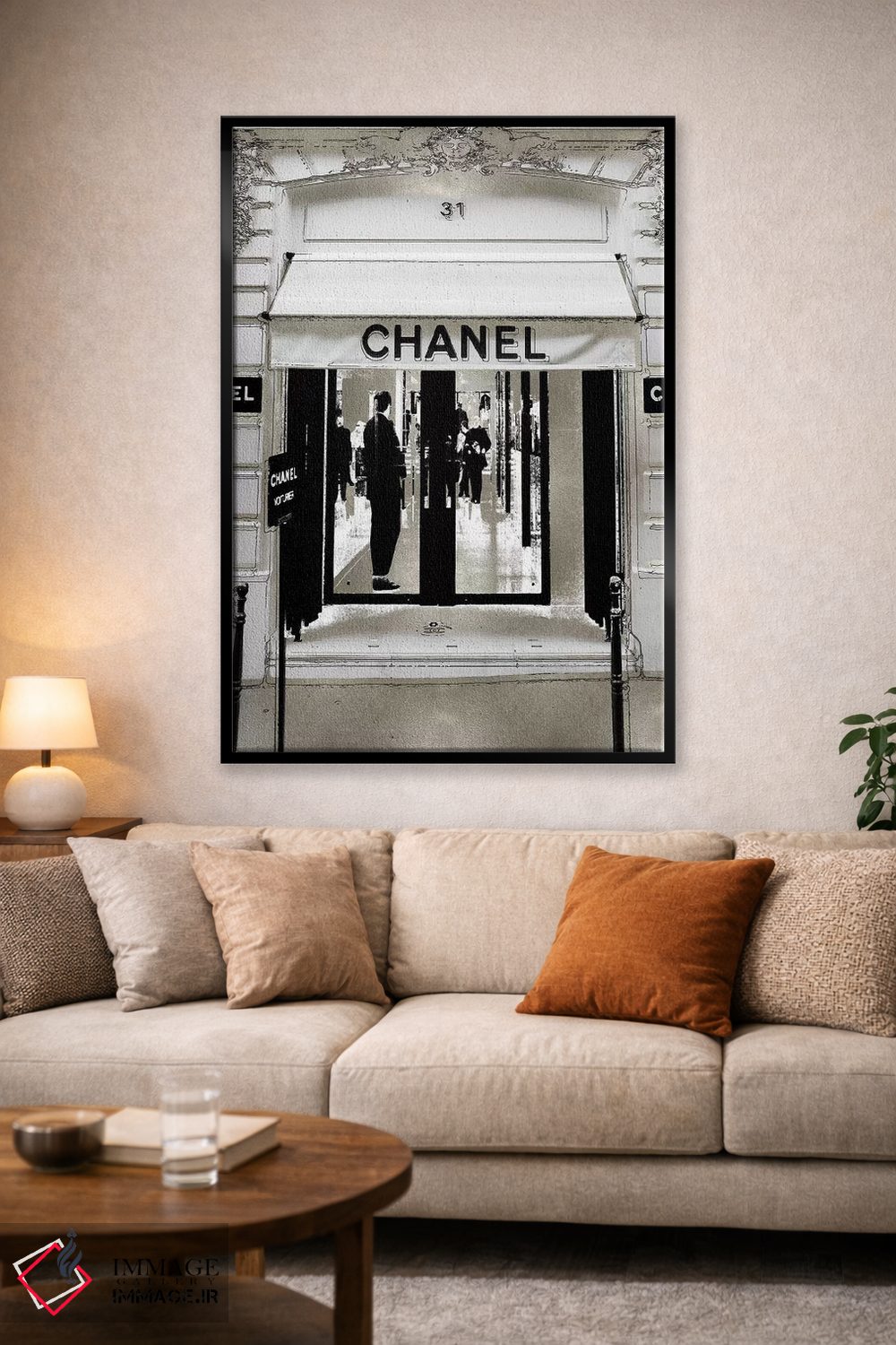 تابلو دکوراتیو ورودی طراح II اثر مدلین بلیک - D1B