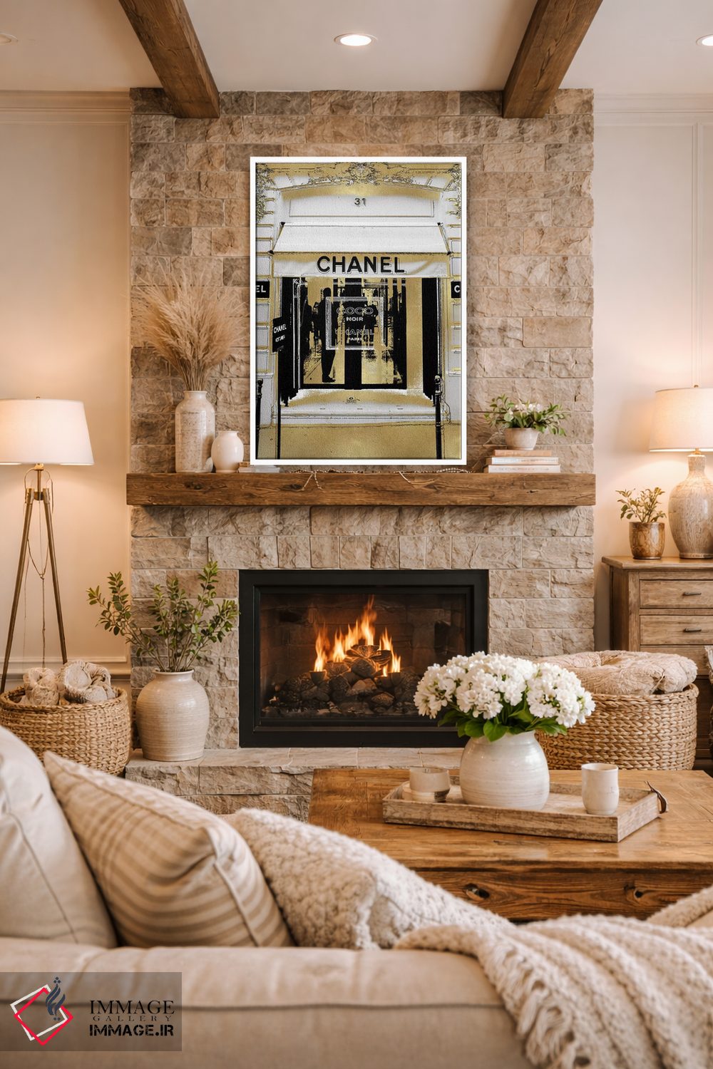 تابلو دکوراتیو ورودی طراح I اثر مدلین بلیک - D1W