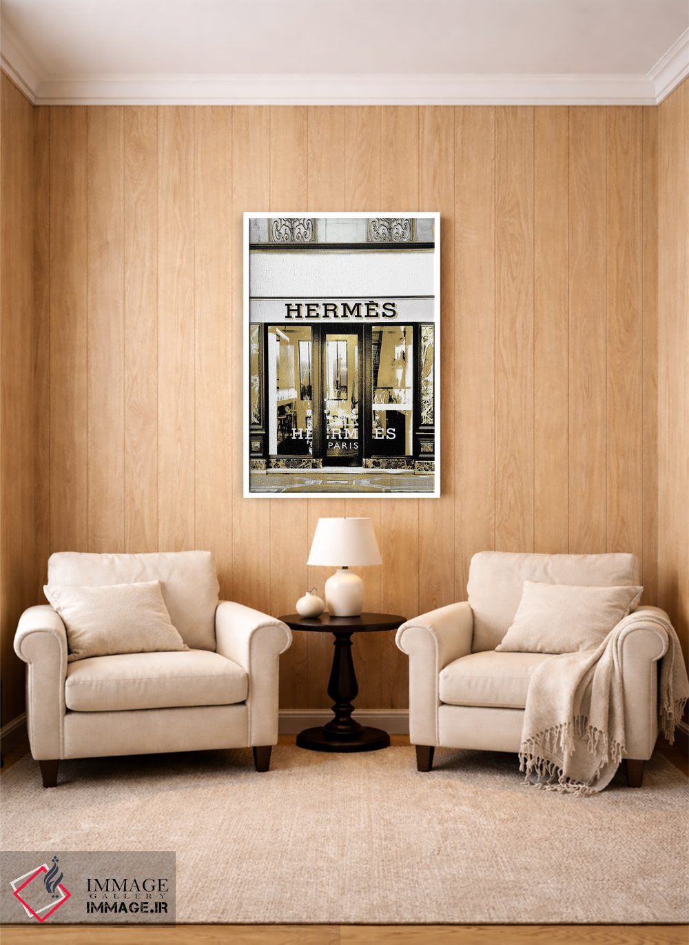 تابلو دکوراتیو ورودی طراح V اثر مدلین بلیک - D1W